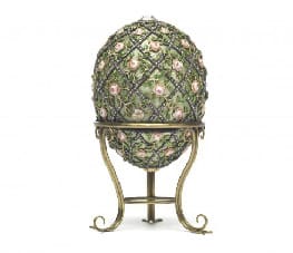One of Faberge’s legendary Easter designs, The Rose Trellis Egg (1907) Courtesy of The Walters Art Museum