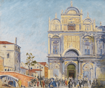 THE SCUOLA DI SAN MARCO VENICE, signed with initials.