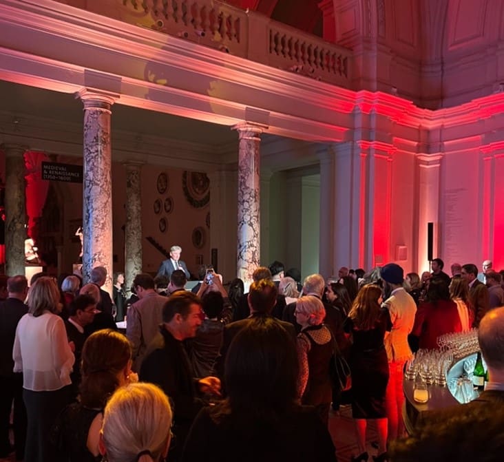 Speeches at the Asian Art in London gala. Photograph by Ashley Crawford.