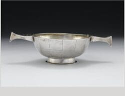 Two handled silver Quaich by David Mitchell, Edinburgh, 1737 - 1738, inscribed ‘AS 1737 MW’ National Museum of Scotland.