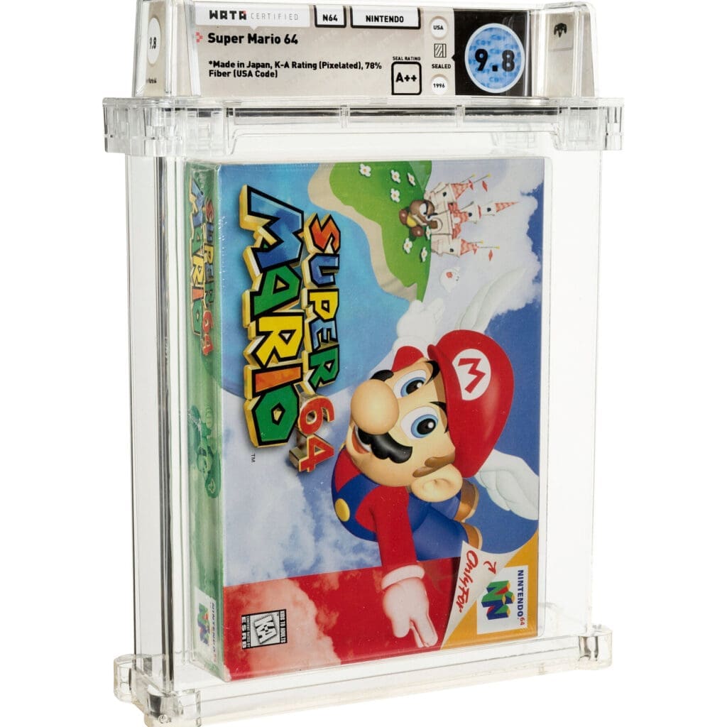 Super Mario 64 in mint condition sold for $1,500,000.