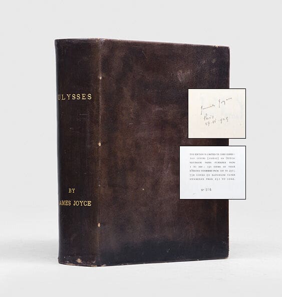 A signed first edition of Ulysses by James Joyce