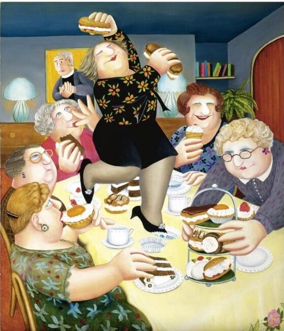The Vicar’s Tea Party. Sold at auction in 2008 for £25,500. Insurance value would be £65,000.