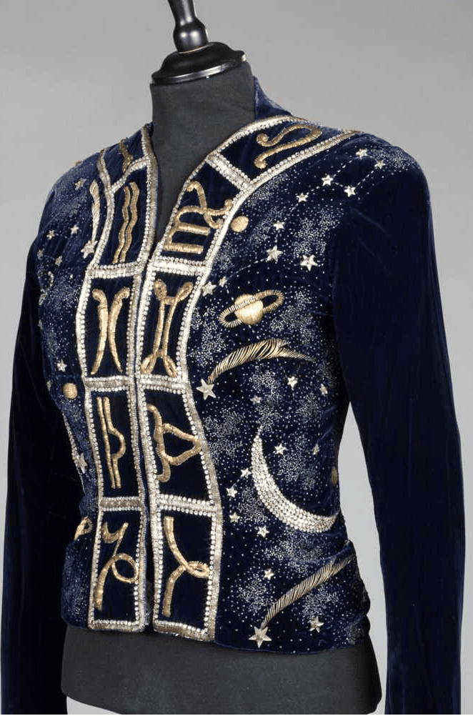 A important and rare ‘Zodiac’ jacket executed c. 1938/9 – sold at Kerry Taylor Auctions ‘Passion for Fashion’, Lot 70, December 2013 for hammer price of £110,000 (insurance in the region of £250,000). A similar example is included in the Brooklyn Museum Costume Collection at The Metropolitan Museum NY.