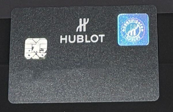Hublot black card (Front)