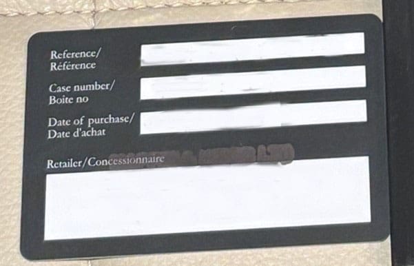 Hublot black card (Back)