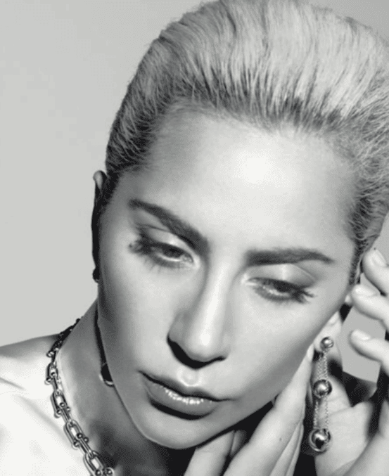 Lady Gaga modelling the Tiffany HardWear Collection for its launch in 2017